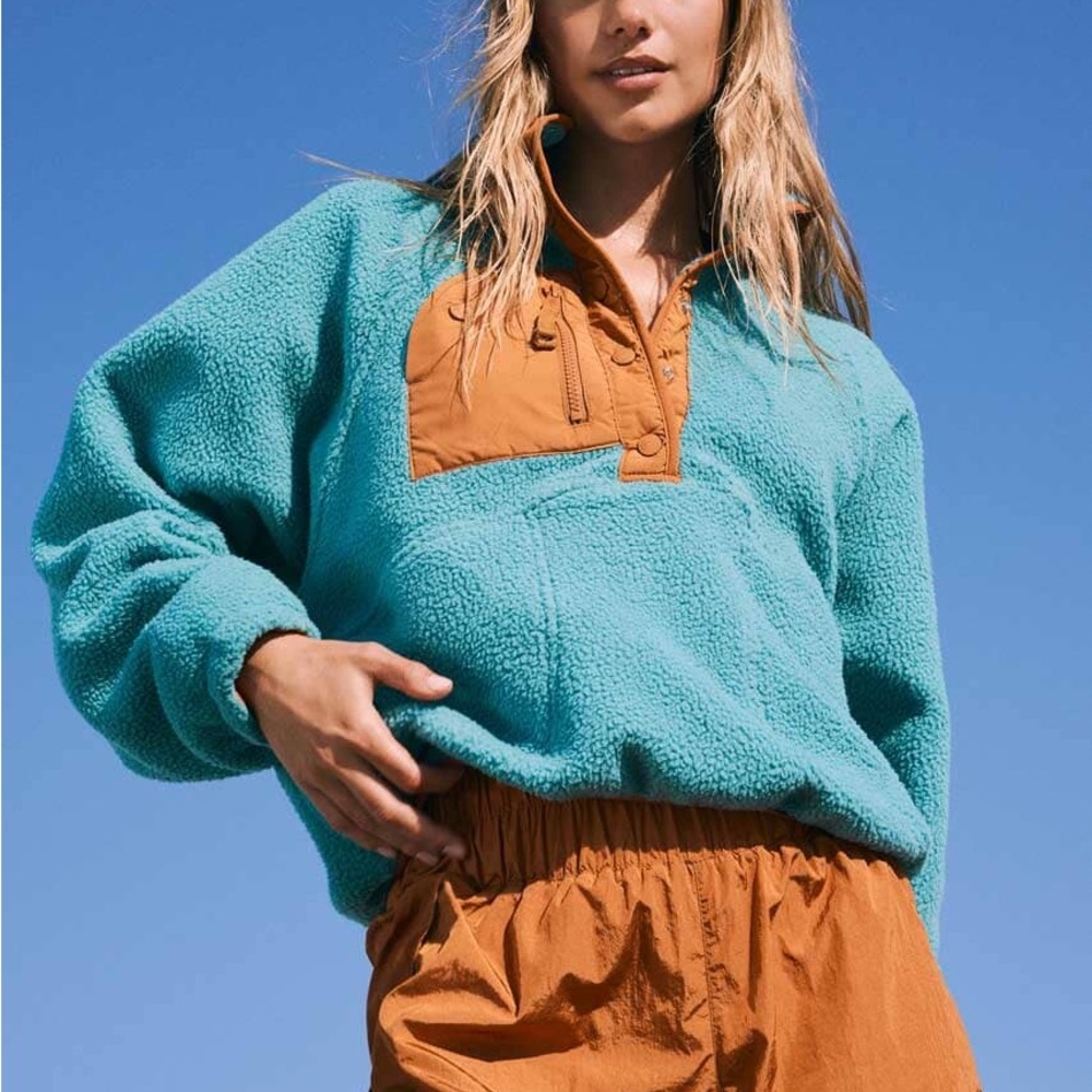 New Free People Movement Hot the slopes pullover in mountain majesty